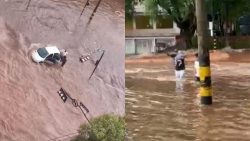 mae-e-bebe-ficam-presos-em-carro-durante-temporal-e-sao-resgatados-por-outros-motoristas-em-bauru;-video